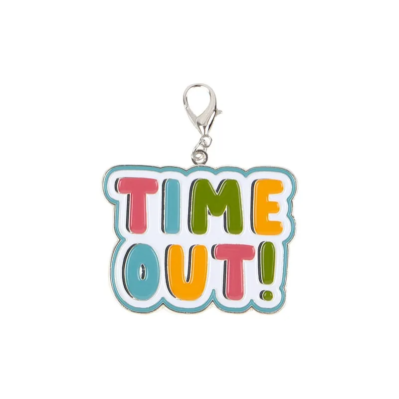 Authentic Time Out! Zipper Charm | Primrose Cottage Stitches