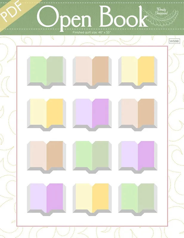 Open Book Downloadable PDF Quilt Pattern | Wendy Sheppard Hot Deal