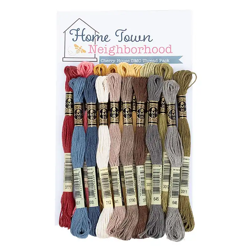 Modern Lori Holt Home Town Neighborhood Cherry House DMC Thread Pack | DMC
