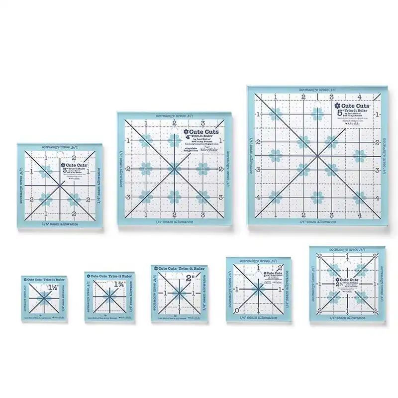 Lori Holt Cute Cuts Trim It In-Between Sizes 8 Piece Ruler Set | Bee in my Bonnet #STTI-46831 Discount
