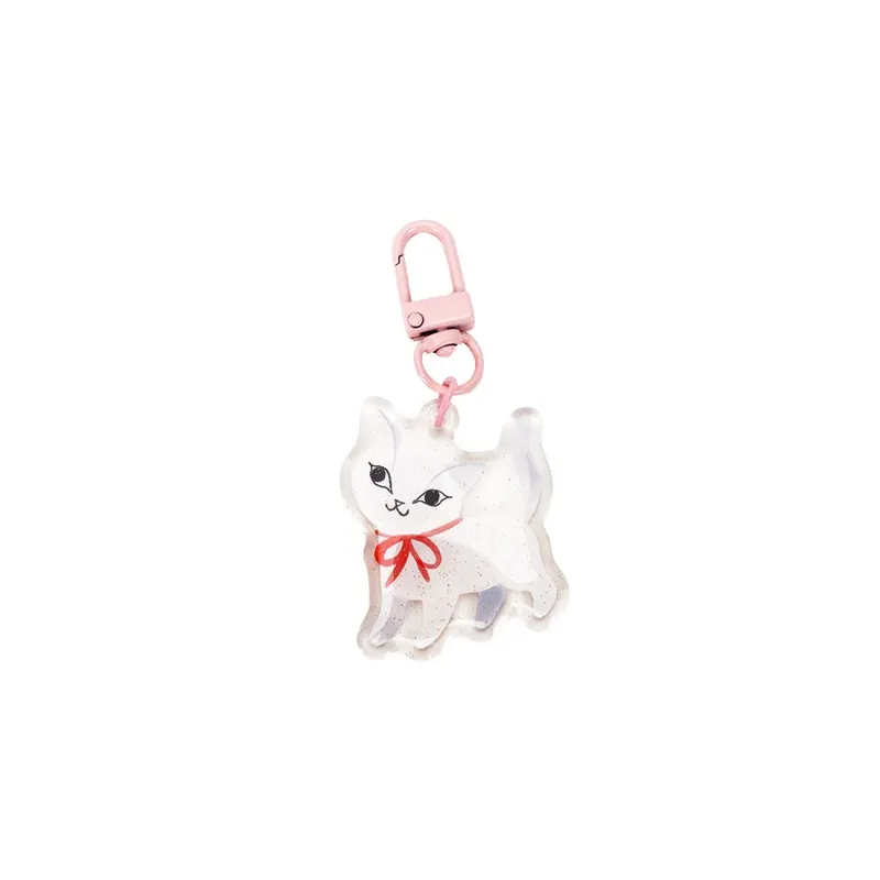 Lizzy House Sweet Kitten Glitter Zipper Charm | Moda #LHFVZ004 Express Delivery
