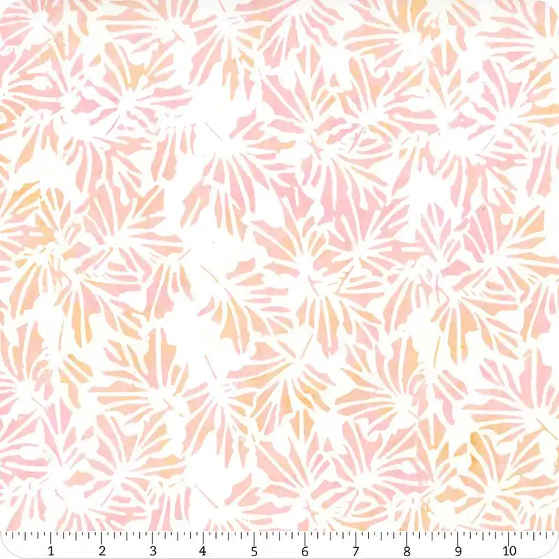 Coral Beach Batiks Blush Maple Leaves Yardage | SKU# 3686Q-X Direct From Manufacturer