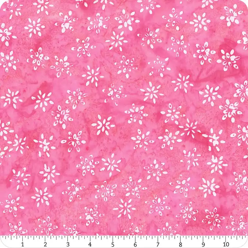 Best Seller Heart to Heart Batiks Pink Sparking Flowers Yardage | SKU# 3584Q-X