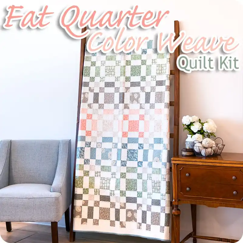 Fat Quarter Color Weave Quilt Kit | Featuring Potted by Kiley's Quilt Room Best Price