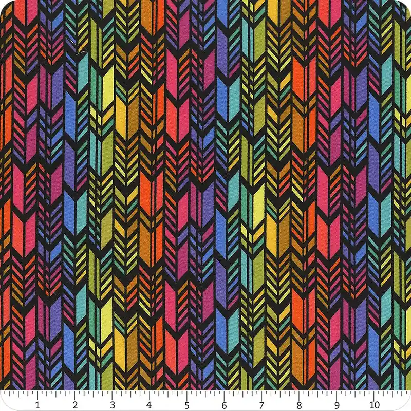 Color Wheel Night Spectrum Feathers Yardage | SKU# 1445-K Buy Direct
