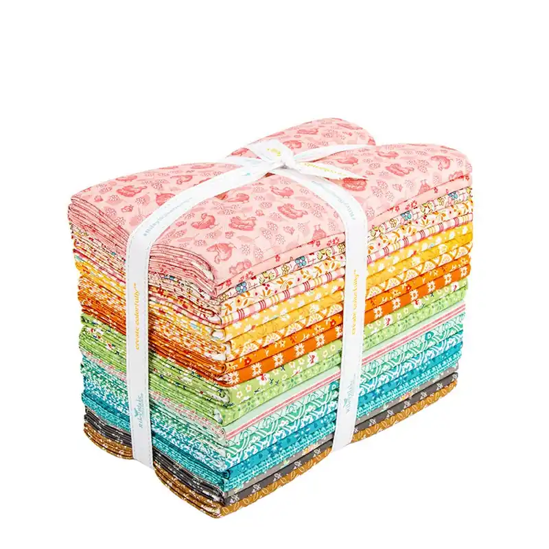 Worldwide Shipping Coral Farmer's Daughter One Yard Bundle Reservation | Lori Holt for Riley Blake Designs