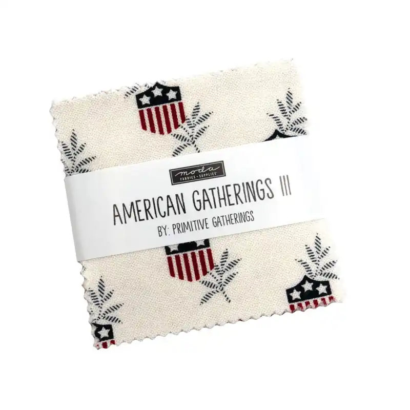 Super Sale American Gatherings III MINI Charm Pack Reservation | Primitive Gatherings for Moda Fabrics
