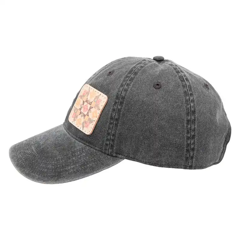Instant Buy Lori Holt's Farmer's Daughter Leather Patch Baseball Hat | Lori Holt of Bee in My Bonnet #ST-46802