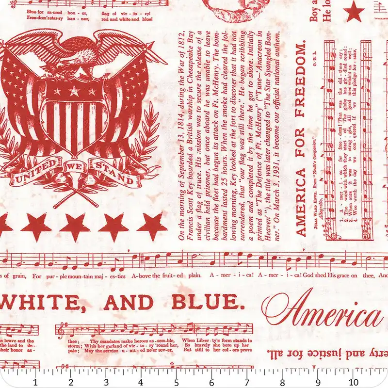 Limited Edition Americana Red Liberty 108" Wide Yardage | SKU# WB16102-RED