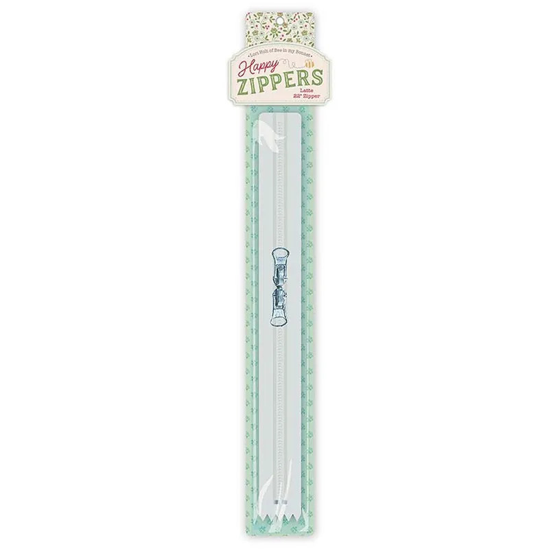 Reduced Price Latte 22" Happy Zipper | Lori Holt of Bee in my Bonnet #ST-46806