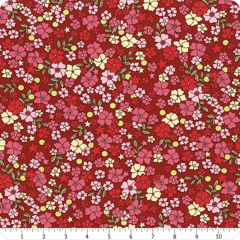 Limited Offer Tiny Secrets Red Hidden Garden Yardage | SKU# 17144-10