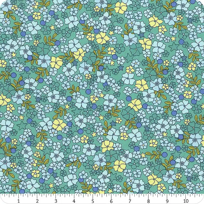 Tiny Secrets Turquoise Hidden Garden Yardage | SKU# 17144-84 One Day Deal