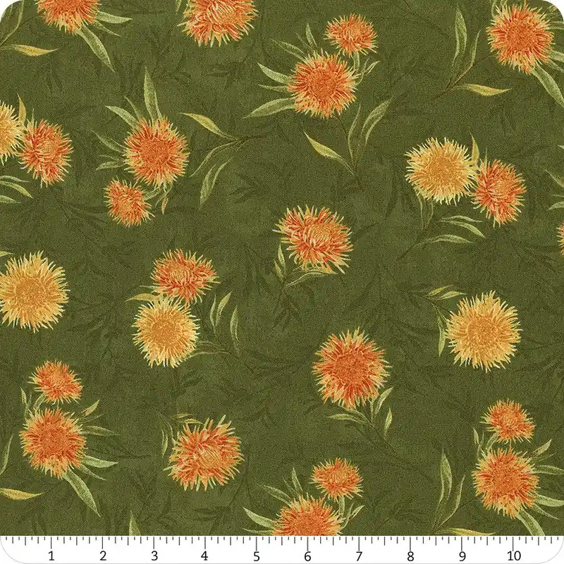 Don’t Miss Out Chickadee Charm Green Floral Toss Yardage | SKU# 27729-785