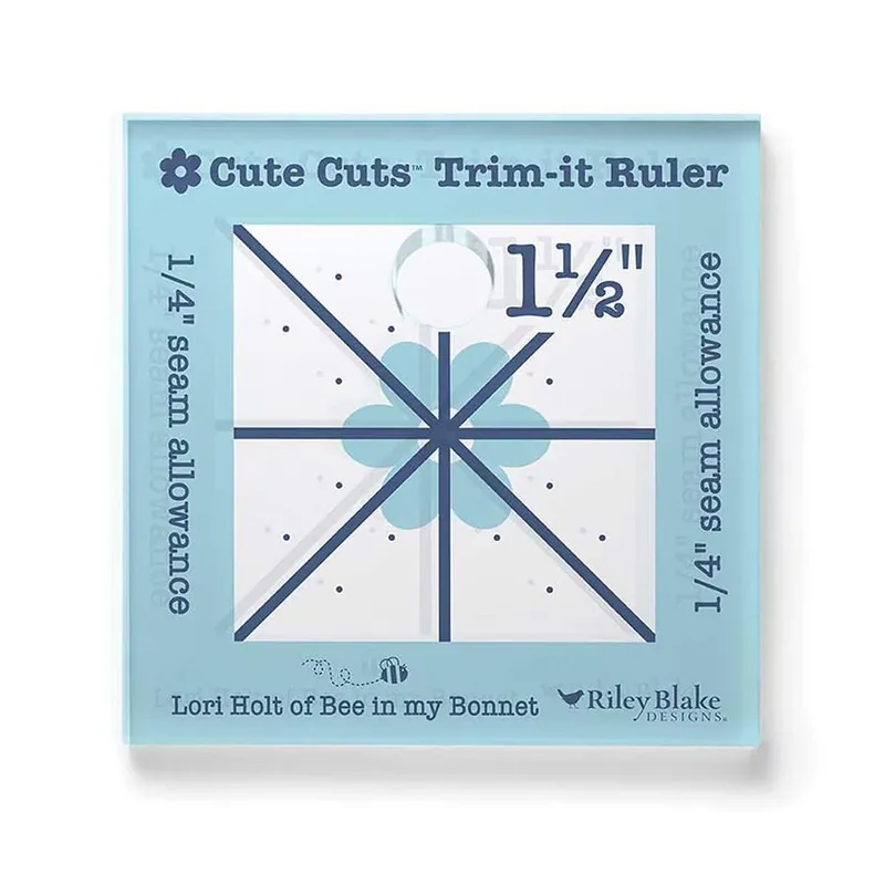Flash Sale Lori Holt Cute Cuts Trim It 1.5" Square Ruler | Bee in my Bonnet #STTI-46826