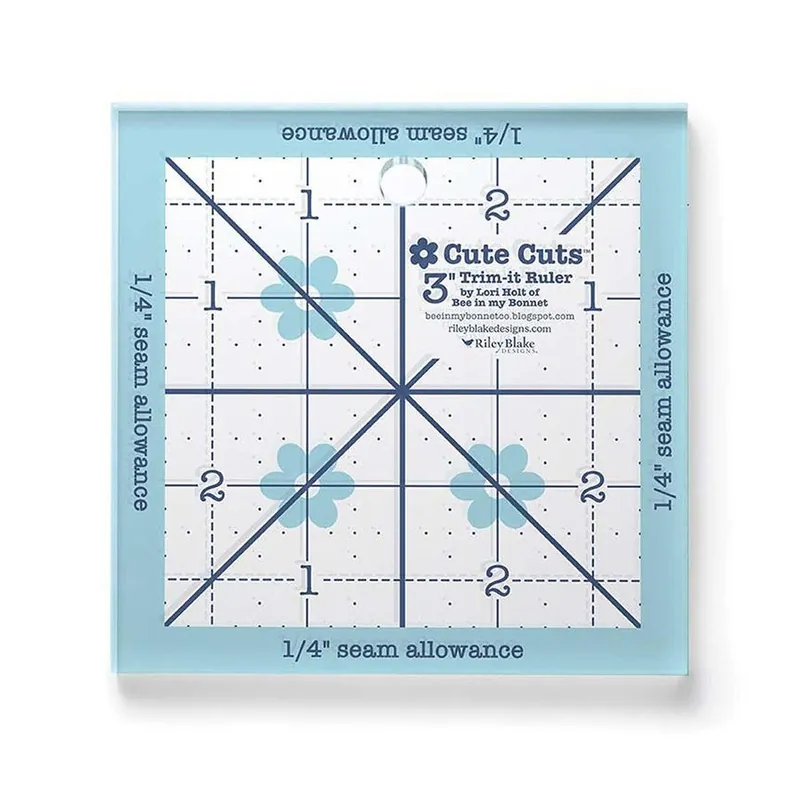 Lori Holt Cute Cuts Trim It 3" Square Ruler | Bee in my Bonnet #STTI-46829 Hot Picks