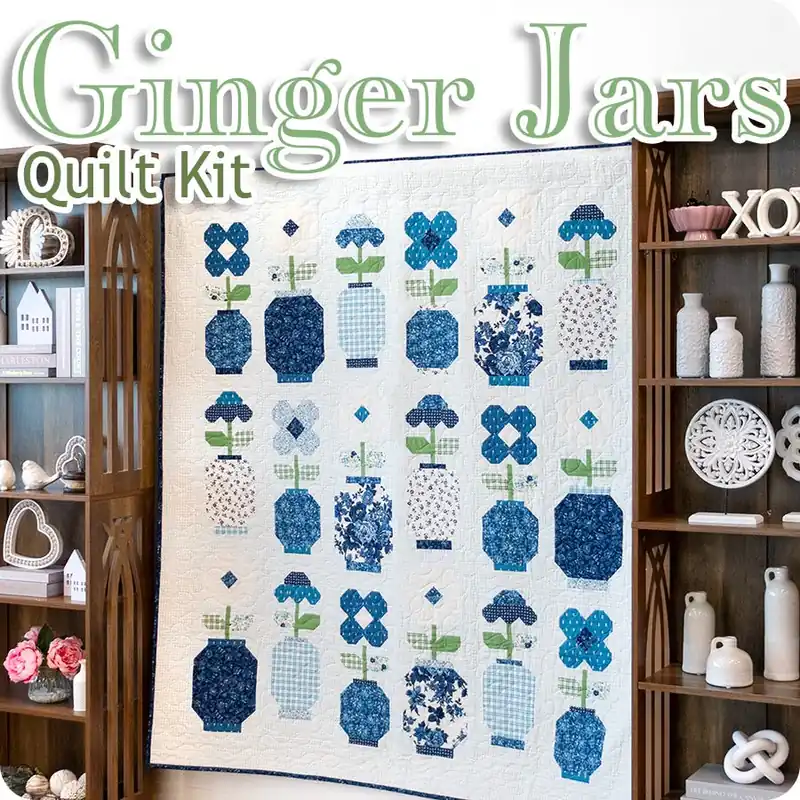 Ginger Jars Quilt Kit | Featuring Blueprint by Camille Roskelley No Minimum Order
