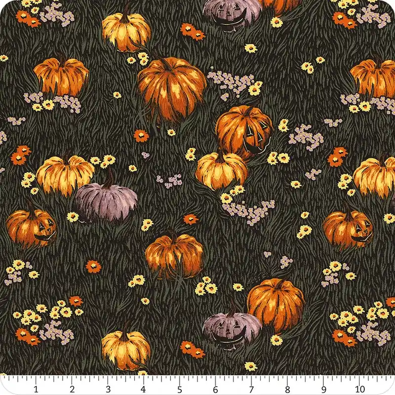 Ghostly & Haunted Moonlight Pumpkins Yardage | SKU# GHH-13140 Grab Now