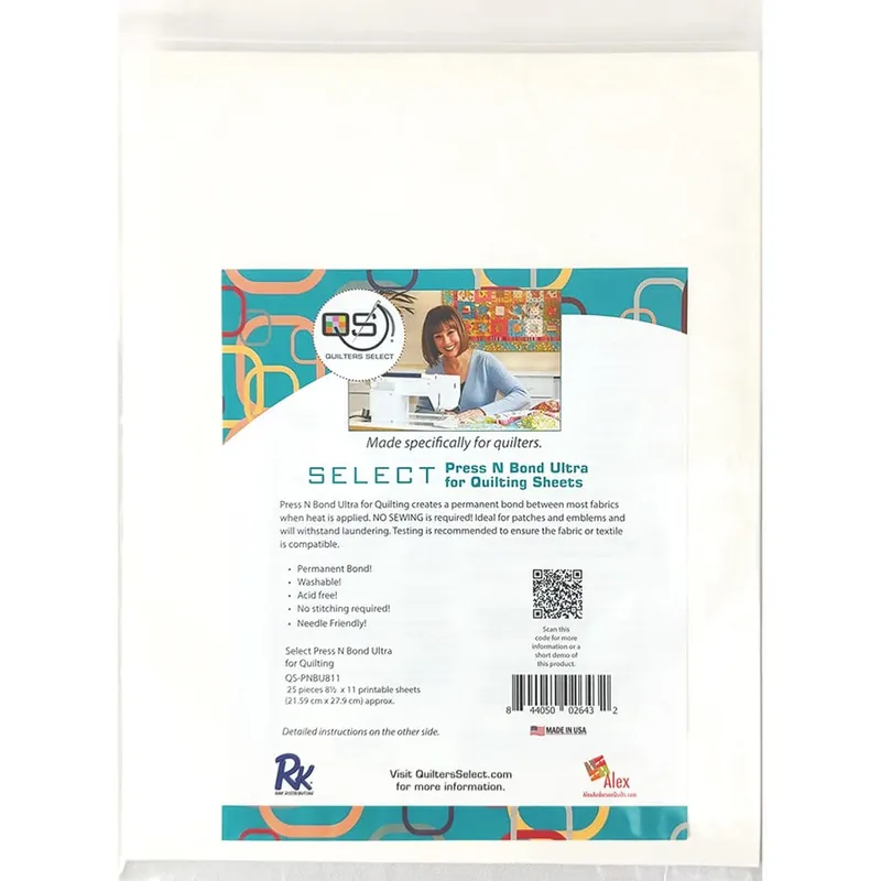 Quilter's Select 8.5" x 11" Press N Bond Ultra Quilting Sheets | Quilter's Select #QS-PNBU811 Save Now