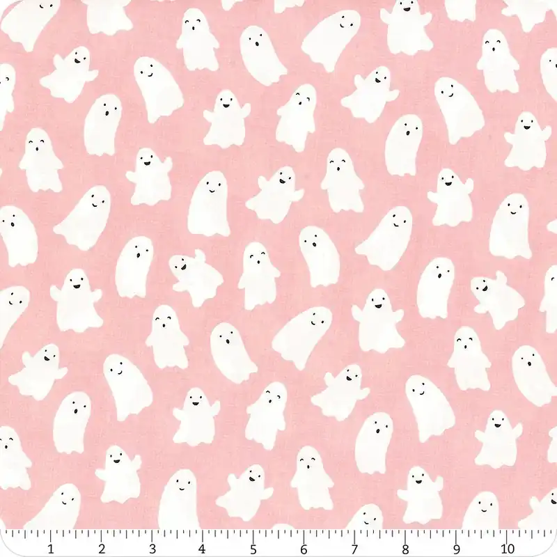 Limited Time Hey Pumpkin Pink Ghosts Yardage | SKU# C16032-PINK
