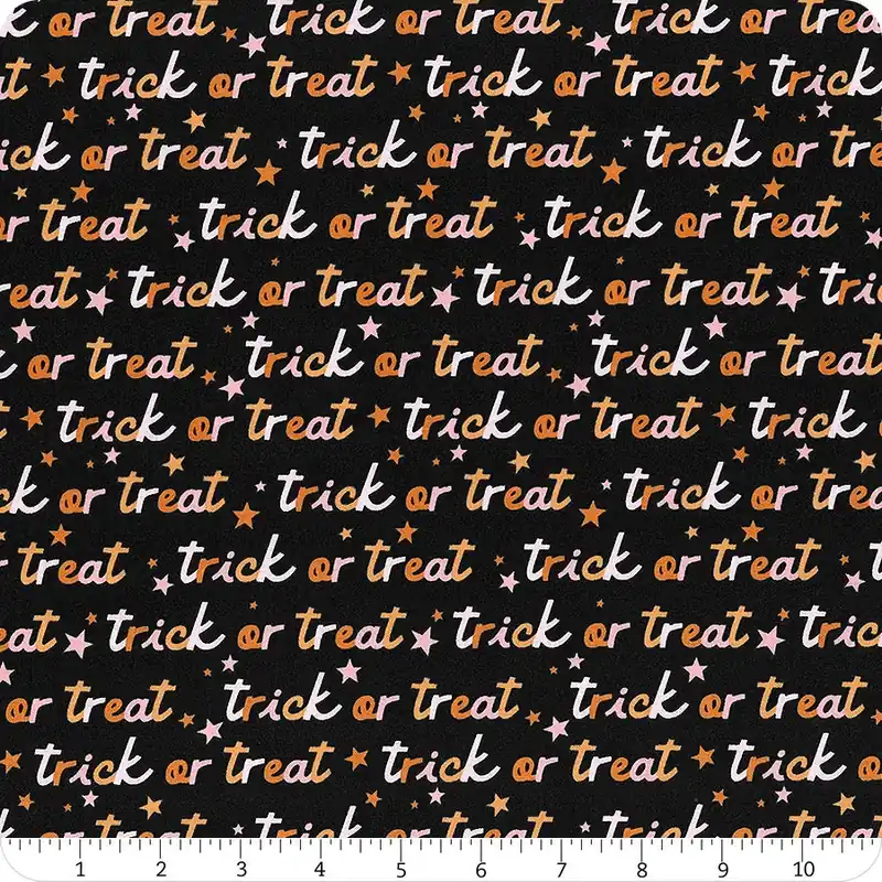 Super Sale Hey Pumpkin Charcoal Trick or Treat Yardage | SKU# C16034-CHARCOAL
