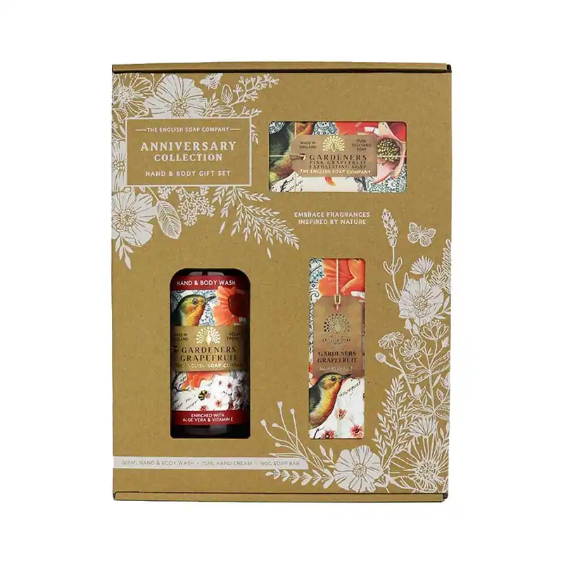 Anniversary Gardener's Grapefruit Hand & Body Gift Box | The English Soap Company Next Day Delivery
