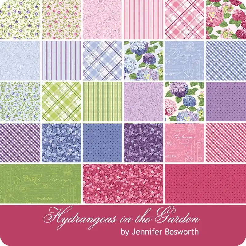 Hydrangeas in the Garden 2.5" Rolie Polie | Jennifer Bosworth for Riley Blake Designs Price Drop