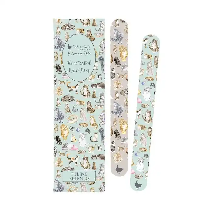 Set of 2 Feline Friends Nail Files | Wrendale Designs Direct From Manufacturer