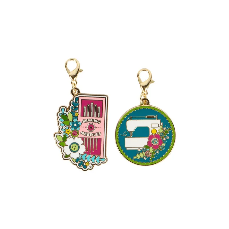 Don’t Miss Out Set of Two Machine and Needles Petaluma Zipper Charms | Cathe Holden for Moda #CH196