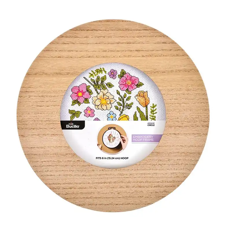 Worldwide Shipping 6" Circle Embroidery Hoop Display Frame | Bucilla #49560E