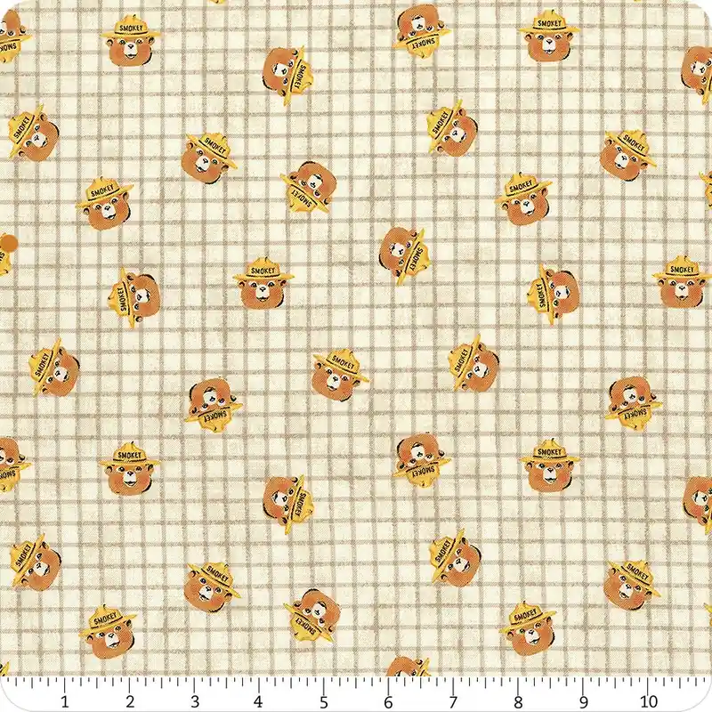 Wholesale Friends of Smokey Bear Cream Smokey Head Toss Yardage | SKU# C16505-CREAM