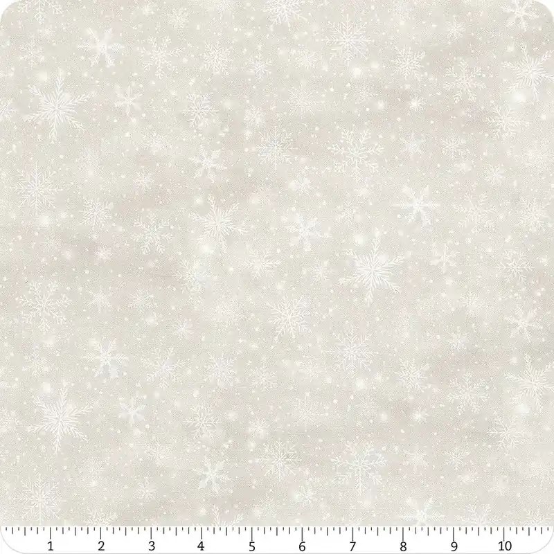 Winter Wonderland Natural Snowflakes Yardage | SKU# CD3700-NATURAL Budget