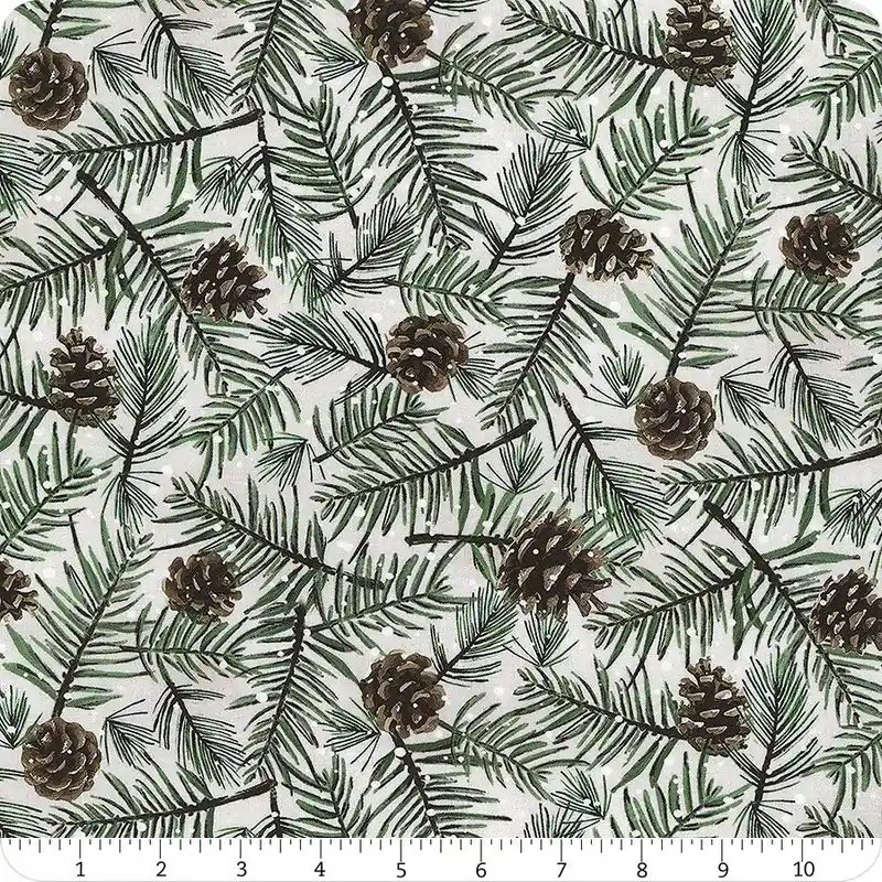 Winter Wonderland Beige Pinecone Yardage | SKU# CD3695-BEIGE Shop Now