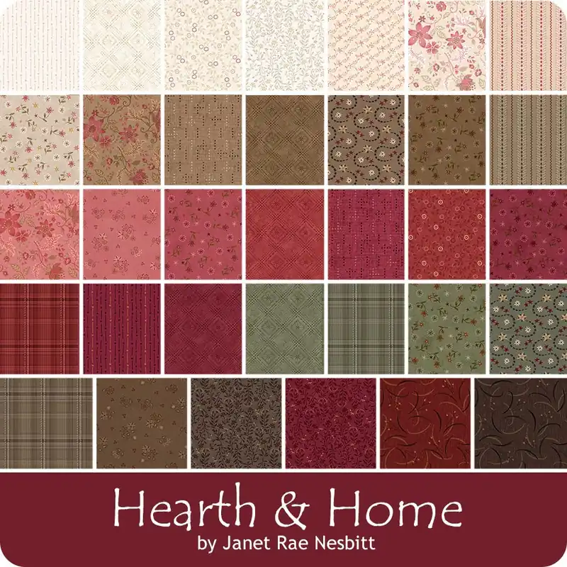Worldwide Shipping Hearth & Home Charm Pack | Janet Rae Nesbitt for Henry Glass Fabrics