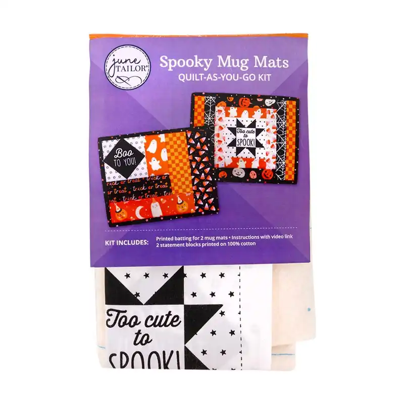 Top Rated Quilt As You Go Spooky Mug Mats | Fat Quarter Shop Exclusive by June Tailor