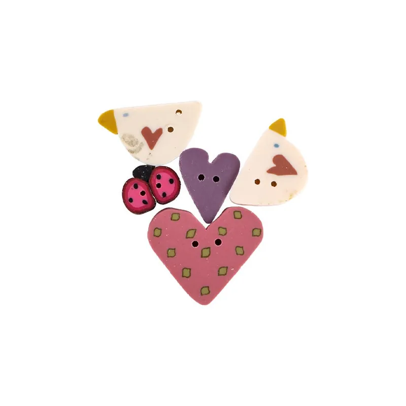 Heart Bag Shepherd's Bush Button Pack | Just Another Button Company #10599.G Express Delivery