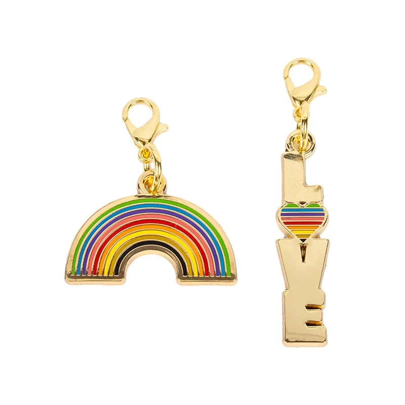 Limited Edition Set of Two Rainbow & Love Sew Cute Mini Zipper Charms | Cathe Holden for Moda #CH145
