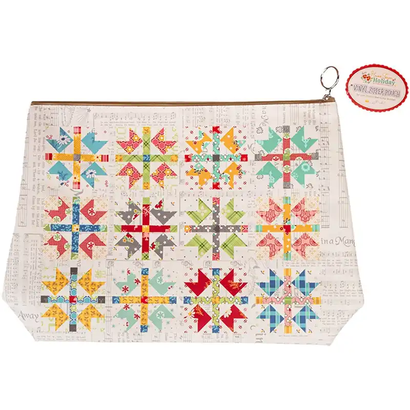 Home Town Holiday Vinyl Zipper Project Bag | Lori Holt of Bee in my Bonnet #ST-36037 Limited Edition