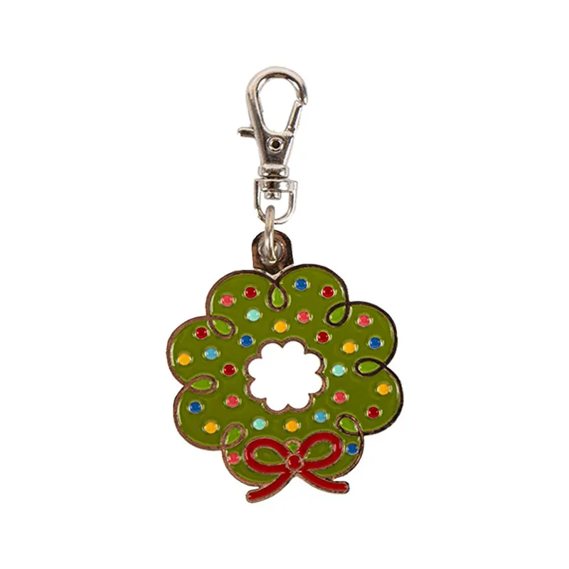 Home Town Holiday Wreath Enamel Happy Charm | Lori Holt of Bee in my Bonnet #ST-36029 Warranty Included