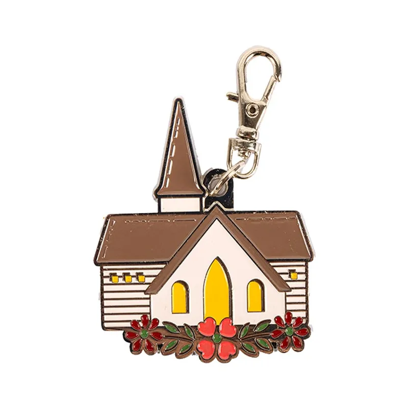 Home Town Holiday Chapel Enamel Happy Charm | Lori Holt of Bee in my Bonnet #ST-36030 Next Day Delivery