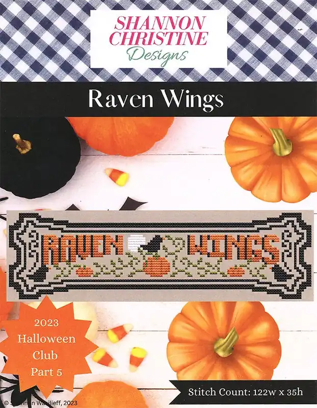 Raven Wings Halloween Club Part 5 Cross Stitch Pattern | Shannon Christine Designs Reduced Price