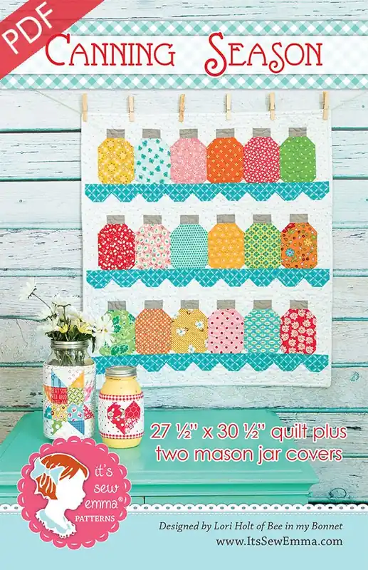 Canning Season Downloadable PDF Quilt Pattern | Lori Holt of Bee in my Bonnet Professional Grade
