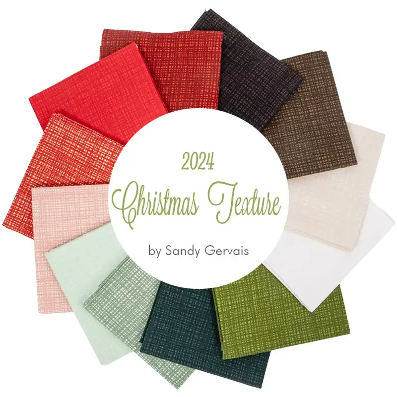 Direct From Factory Christmas Texture Fat Quarter Bundle | Sandy Gervais for Riley Blake Designs