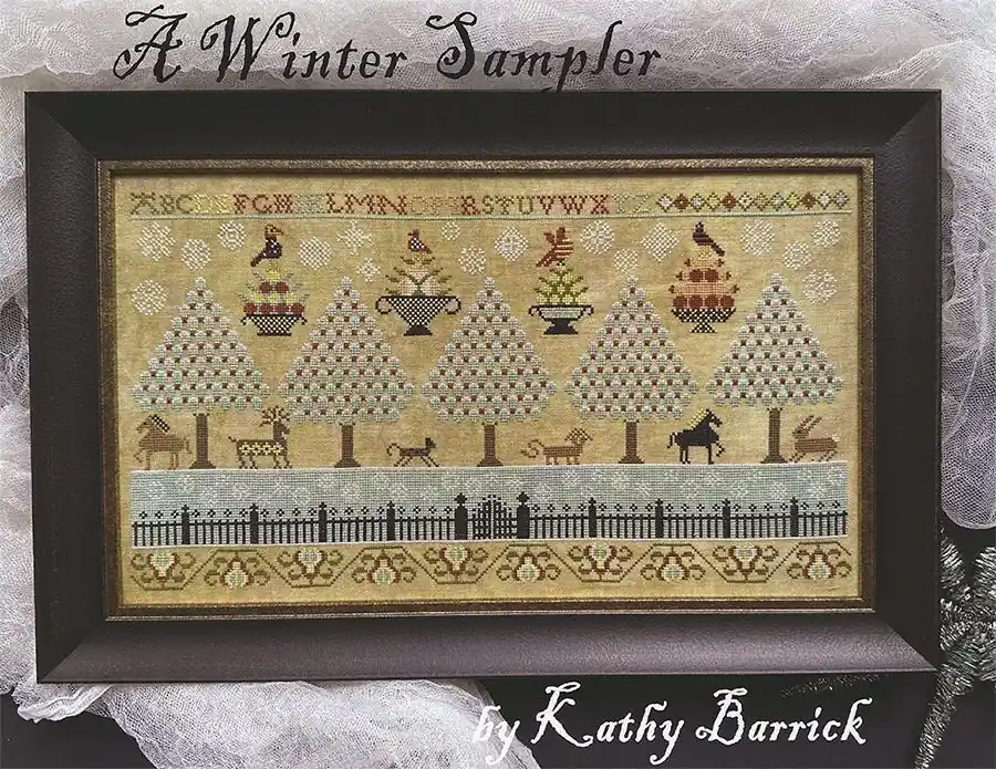 Buy Today A Winter Sampler Cross Stitch Pattern | Kathy Barrick