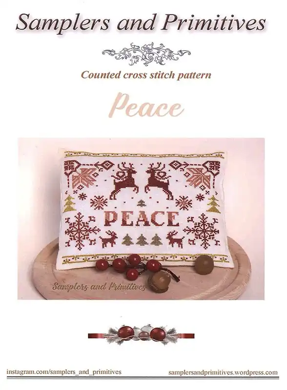 Peace Cross Stitch Pattern | Samplers and Primitives Fresh Stock