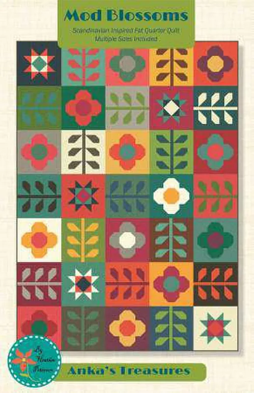 Mod Blossoms Quilt Pattern | Anka's Treasures #P154-MODBLOSSOM Sale