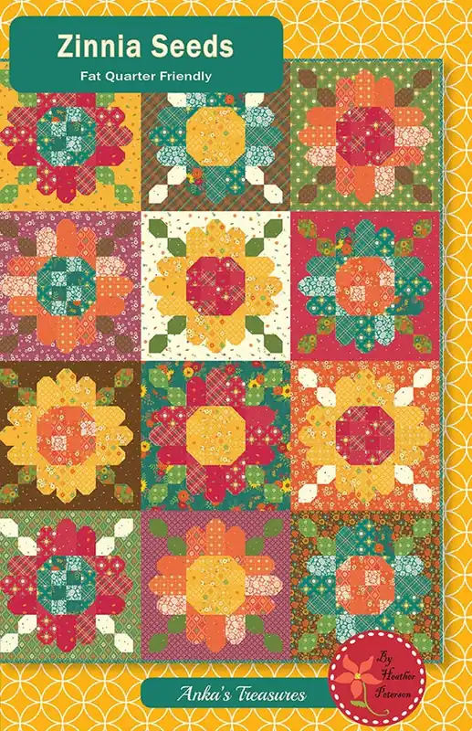 Zinnia Seeds Quilt Pattern | Anka's Treasures #ANK354 Final Sale