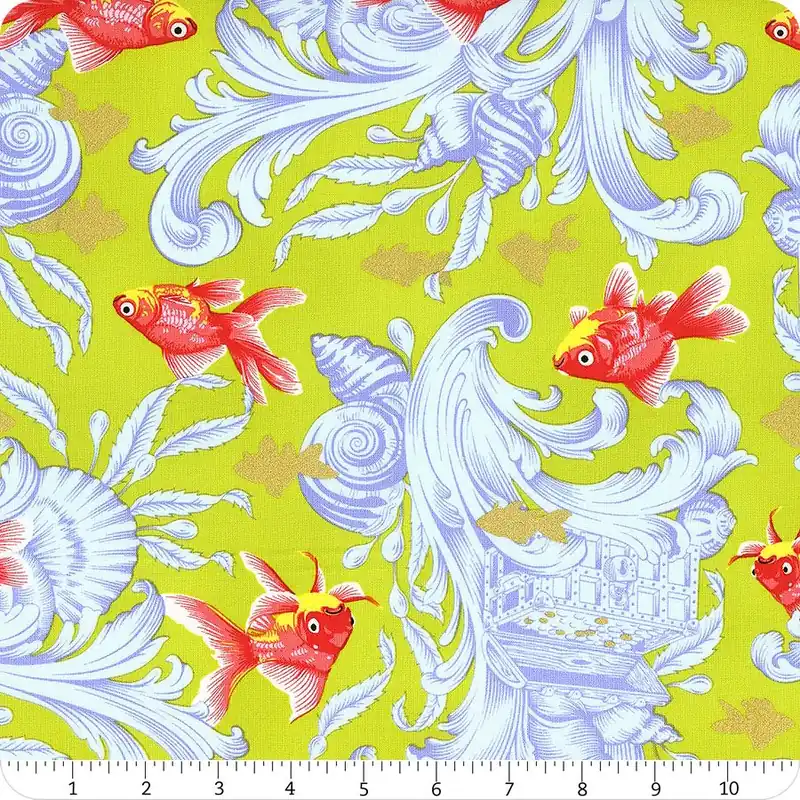 Viral Besties Clover Treading Water Metallic Yardage | SKU# PWTP214-CLOVER