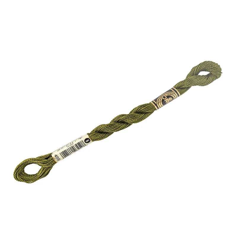 Free Returns DMC 469 Golden Moss Green Pearl Cotton Size 5 Embroidery Floss | DMC #115-5-0469