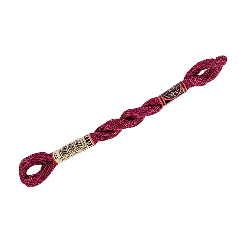 DMC 902 Magenta Red Pearl Cotton Size 5 Embroidery Floss | DMC #115-5-0902 Instant Buy