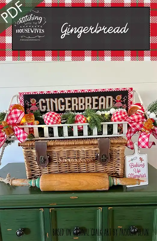 Trending Gingerbread Downloadable PDF Cross Stitch Pattern | Stitching with the Housewives